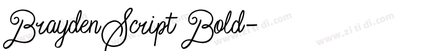 Brayden Script Bold字体转换